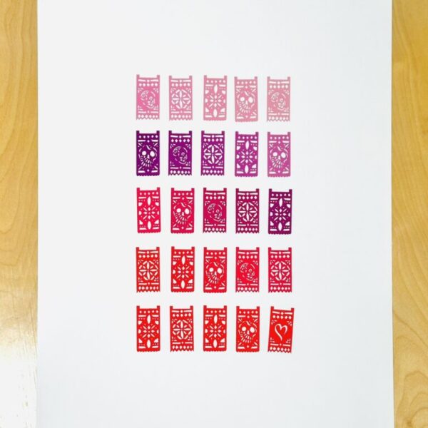 Papel Picado - Valentines - Unframed